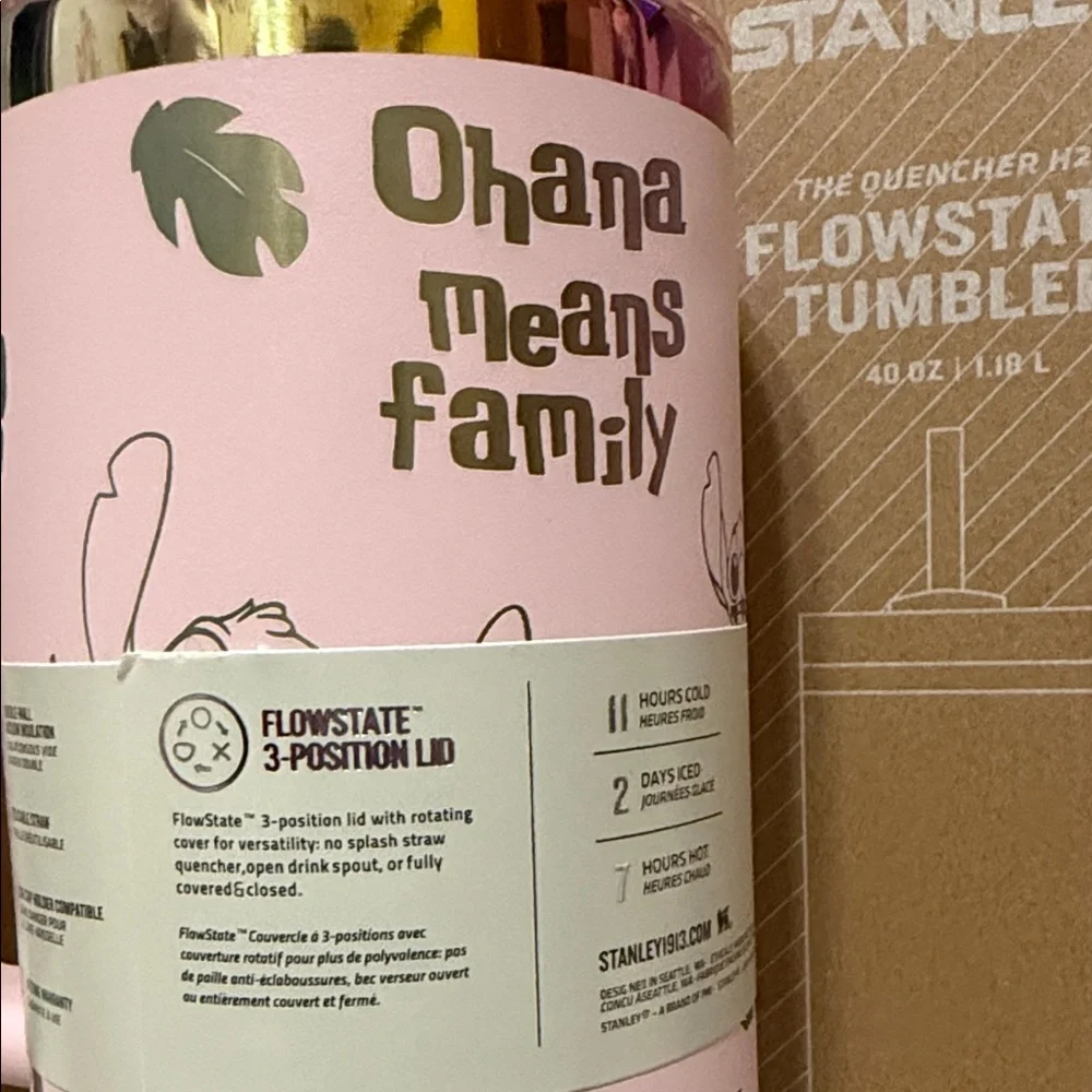 Stanley Pink - Stitch theme-  engraved 40oz Tumbler - Picture 4 of 6